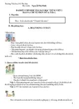 Bài điều chỉnh hướng dẫn học tiếng Việt 2 - Bài 19 Chuyện bốn mùa (tiết 1)